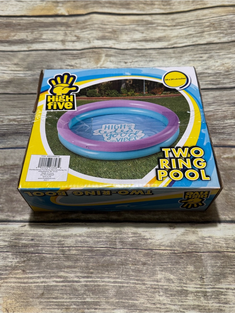 High Five Two-Ring Kids Pool - Blue & Purple